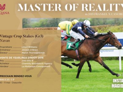 MASTER OF REALITY won the Vintage Crop Stakes (Gr3)